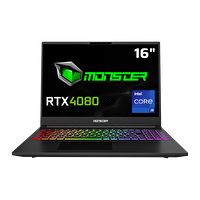 Monster Tulpar T6 V1.2.4 Intel Core i9 14900HX 16" 16 GB RAM 1 TB SSD 12 GB RTX 4080 FreeDOS WQXGA 165 Hz Gaming Laptop