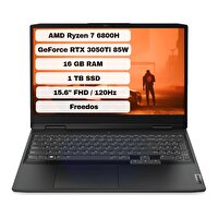 Lenovo Ideapad Gaming 3 15ARH7 82SB00X6TX AMD Ryzen 7 6800H 15.6" 16 GB RAM 1 TB SSD RTX3050Ti FHD FreeDOS Gaming Laptop