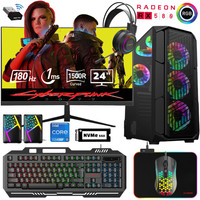 Xaser XSR524 Intel Core i5 12400F 24" 32 GB RAM 512 GB M.2 NVMe SSD 8 GB RX580 Curved 180Hz FreeDOS Masaüstü Oyun Bilgisayarı