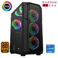 Xaser XSR521 Intel Core i5 12400F 32 GB RAM 1 TB M.2 NVMe SSD 8 GB RX580 Ekran Kartı FreeDOS Masaüstü Oyun Bilgisayarı