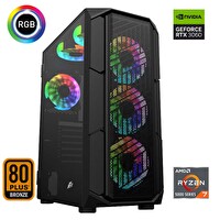 Xaser XSR627 AMD Ryzen 7 5700X 32 GB RAM 512 GB M.2 NVMe SSD 12 GB RTX 3060 FreeDOS Oyun Bilgisayarı