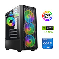 Xaser Xsr881 i7 12700F 16GB RAM 512GB M.2 NVMe SSD 8GB RTX4060 FreeDOS Masaüstü Oyun Bilgisayarı