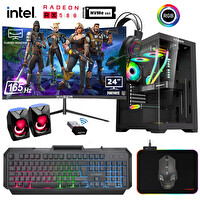 Xaser XSR929 i5 6400 23.8" 16 GB RAM 512 GB M.2 NVMe SSD 8 GB RX580 165 Hz Curved FreeDOS Oyuncu Bilgisayarı