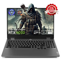 Lenovo LOQ 15ARP9 83JC00E3TR AMD Ryzen 7-7435HS 15.6" 12 GB DDR5 1 TB SSD RTX4050  6GB 144Hz FHD FreeDOS Gaming Laptop
