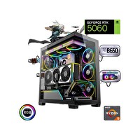 Güneysu Ryzen 5 7500F 32GB DDR5 1 TB SSD RTX 5060 B650 Anakart 240 MM Sıvı Soğutma Oyuncu Bilgisayarı