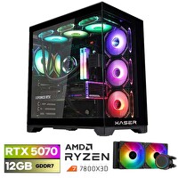 Xaser Lexus x260 AMD Ryzen 7 7800X3D 32 GB DDR5 RAM 1 TB M.2 NVMe SSD 12 GB RTX5070 FreeDOS Masaüstü Oyun Bilgisayarı