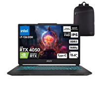 MSI Cyborg 15 i7-13620H 24 GB DDR5 RAM 2 TB SSD RTX4050 15.6" W10 Pro Gaming Laptop-S.Çantası A13VE-897XTRHMF64