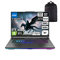 Asus ROG Strix G16 i9-14900HX 48 GB DDR5 RAM 4 TB SSD RTX4060 16" W11 Home Gaming Laptop-S.Çantası G614JVR-N3095HMF65