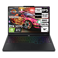 Lenovo Legion Pro 5 16ADR10 R9 8940HX 48  GB 256 GB SSD 8GB RTX5070 16" 240Hz WQXGA Windows 11 Home Gaming Laptop 83LT0046TRAT61