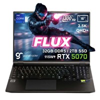 Gameraider FLUX GR16 Intel Core i9-14900HX 16" 32 GB RAM DDR5 2 TB SSD RTX 5070 8 GB 115W 2.5K QHD 300Hz FreeDOS