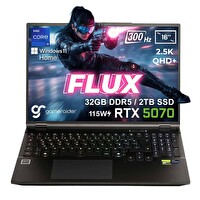 Gameraider FLUX GR16 Core i9-14900HX 16" 32 GB RAM 2 TB SSD RTX5070 8 GB 115W 2.5K W11 Home Gaming Laptop