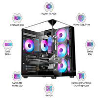 Dragos DRX7932 Ryzen 7 5700X 16 GB RAM 512 GB M2 NVMe GB Windforce 8GB RTX5060 FreeDOS Oyuncu Bilgisayarı