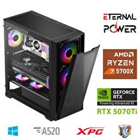 Eternal Power Ryzen 7 5700X x2 16 GB DDR4 3200MHZ 32G DDR4 1 TB SSD M.2 RTX5070Ti A520 M750W Oyun Bilgisayarı