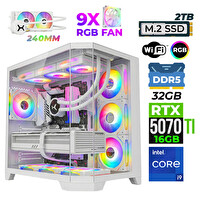 Xaser Pearl X60 i9 14900KF 32 GB RAM DDR5 2 TB SSD M.2 Nvme 16 GB RTX5070Ti FreeDOS Oyuncu Bilgisayarı
