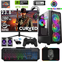 Xaser Armor X110 Ryzen 5 5500 24" 32 GB RAM 512 GB SSD M.2 Nvme 6GB RTX3050 180Hz FreeDOS Oyuncu Bilgisayarı