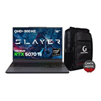 Game Garaj Slayer R9T-5070Ti C3 Ryzen 9 9955HX 16" 32 GB RAM 2 TB SSD RTX5070Ti QHD - IPS 300Hz FreeDOS Gaming Laptop