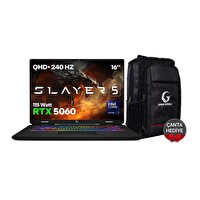 Game Garaj Slayer5 7-5060 C7 Ultra 7 255HX 16" 16 GB RAM 1 TB SSD RTX5060 240Hz QHD - IPS FreeDOS Gaming Laptop