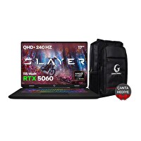 Game Garaj Slayer R9M XL-5060 C2 Ryzen 9 8940HX 17" 32 GB RAM 1 TB SSD RTX5060 QHD - 240Hz IPS FreeDOS Gaming Laptop