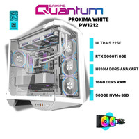 Quantum Gaming Proxima White PW1212 Ultra 5 225F 16GB DDR5 500GB NVMe 5060TI 8GB Gaming Masaüstü