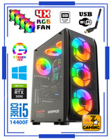 Zeiron Anubis Rtx8 Intel Core i5 14400F 16GB Ddr4 RAM 512GB M.2 SSD 1TB HDD 8GB RTX3050 Oyuncu Masaüstü Bilgisayar