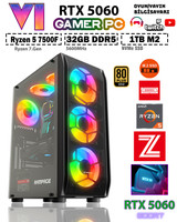 Zeiron GTA VI X5 ✔ Ryzen 5 7500F DDR5 32GB 5600MHZ RAM 1TB M.2 NVMe SSD 8GB GDDR7 RTX5060 Premium Gaming
