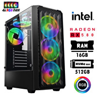Xaser Nano X20 i3 13100F 16GB RAM 512GB M.2 Nvme SSD 8GB RX580 Oyuncu Hazır Tavsiye Sistem