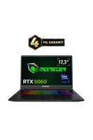 Monster Tulpar T7 V26.4.9 Intel Core Ultra 9 185H 64GB RAM 1TB SSD 8GB RTX 5060 Windows 11 Home 17,3" FHD 144Hz Oyun Bilgisayarı