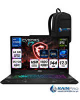 MSI Cyborg 17 Intel Core i7-13620H 17.3" 48 GB RAM DDR5 512 GB SSD 8GB RTX5060 FHD 144Hz W11Pro Gaming Laptopa