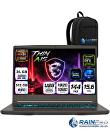MSI NB THIN A15 RYZEN 5 7535HS 15.6" 24 GB RAM DDR5 512 GB SSD 6GB RTX4050 FHD 144Hz W11Pro Gaming Laptop B7VERNP05