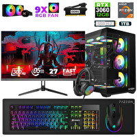 Xaser Star X430 Ryzen 7 7800X3D 27" 32 GB RAM 1 TB M.2 NVMe SSD 12GB RTX3060 300Hz FreeDOS Oyuncu Bilgisayarı