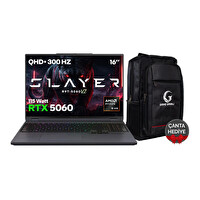 Game Garaj Slayer R9T-5060 V2 C3 AMD Ryzen 9 8945HX 64GB RAM 2TB SSD RTX5060 16" 300Hz QHD IPS FreeDOS Gaming Laptop
