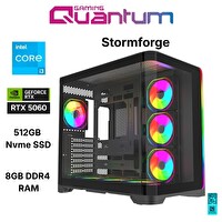 Quantum Gaming Stormforge Intel i3 12100 8GB DDR4 512GB NVMe RTX 5060 Masaüstü Oyun Bilgisayarı