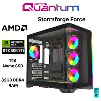 Quantum Gaming Stormforge Force Ryzen 7 5700X 32GB DDR4 1TB NVMe RTX5060Ti 16GB Masaüstü Oyun Bilgisayarı