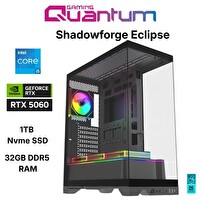 Quantum Gaming Shadowforge Eclipse i5-14400F 32 GB DDR5 RAM 1 TB NVMe SSD 16 GB RTX5060Ti FreeDOS Masaüstü Oyun Bilgisayarı