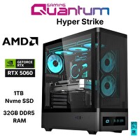 Quantum Gaming Hyper Strike Ryzen 5 7500F 32 GB DDR5 RAM 1 TB NVMe SSD 8 GB RTX5060 FreeDOS Masaüstü Oyun Bilgisayarı
