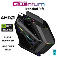 Quantum Gaming Ironclad Rift Ryzen 5 7600X 16 GB DDR5 RAM 512 GB NVMe SSD 8 GB RTX5060 FreeDOS Masaüstü Oyun Bilgisayarı