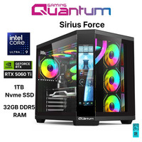 Quantum Gaming Sirius Force Ultra 9 285K 32 GB DDR5 RAM 1 TB NVMe SSD 16 GB RTX5060Ti FreeDOS Masaüstü Oyun Bilgisayarı