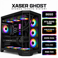 Xaser Ghost X260 Ryzen 5 7600 16 GB RAM 1 TB M.2 NVMe SSD 12GB RTX5070 Sıvı Soğutmalı FreeDOS Oyuncu Bilgisayarı
