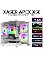 Xaser Apex x50 Ryzen 5 7500F A620 16 GB DDR5 RAM 1 TB M.2 SSD 8 GB RTX5060 FreeDOS Beyaz Gaming OEM Oyuncu Paket