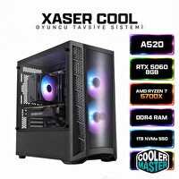 Xaser Cool X10 AMD Ryzen 7 5700X 16 GB RAM 1 TB M.2 NVMe SSD 8 GB RTX5060 Masaüstü Oyuncu Bilgisayarı
