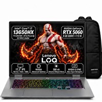 Lenovo LOQ 83JH004STR S3 i7-13650HX 32 GB RAM 512 GB SSD 17.3" W11 Pro Gaming Laptop-Snertech Çanta