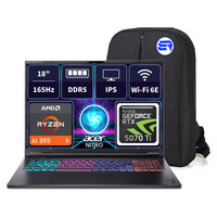 Acer Nitro 18 AI AN18-61 NH.QYFEY.001EP8 Ryzen AI 9 365 18" 32 GB 1 TB RTX5070Ti W11Pro Laptop - ElektroPasaj Çanta