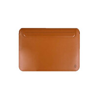Teleplus Apple MacBook 13.3" New Pro Wiwu Skin Pro Portable Pu Deri Stand Kahverengi Kılıf