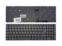Retro Lenovo İdeapad 520 - 15ISK İle Uyumlu Notebook Klavye - Siyah - Gri - TR