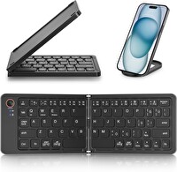 Coverzone Katlanabilir Bluetooth ENT 67 Tuş Makas Mekanizmalı iOS Android Win. Uyumlu USB-C Şarjlı 150 mAh Tablet Klavyesi