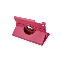 Newface Apple iPad Mini 1 Kılıf 360 Tablet Deri Kılıf - Pembe