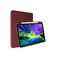 Newface Apple iPad Air 4 10.9 Kılıf Kalemlikli Mars Tablet Kılıfı - Mürdüm