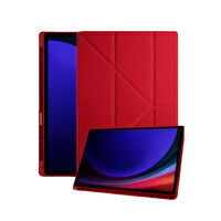 Newface Samsung Galaxy Tab A11 Plus Kalemlikli Mars Tablet Kılıfı - Kırmızı
