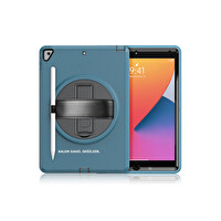 Newface Apple iPad 10.2 (7.Nesil) Kılıf Hand Strap Tablet Kılıfı - Turkuaz