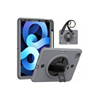 Newface Apple iPad Pro 11 (2020) Kılıf Strap-C Otterbox Tablet Kapak - Gri